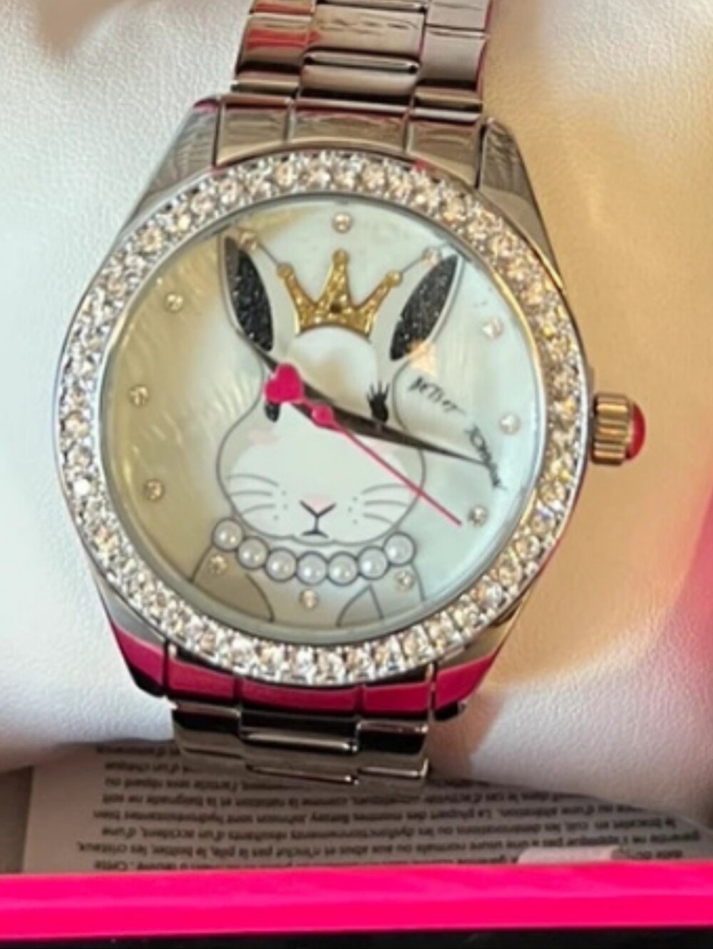 MIB Betsey Johnson Watch~Factory Complete~NWT~Stunning~Pearls!